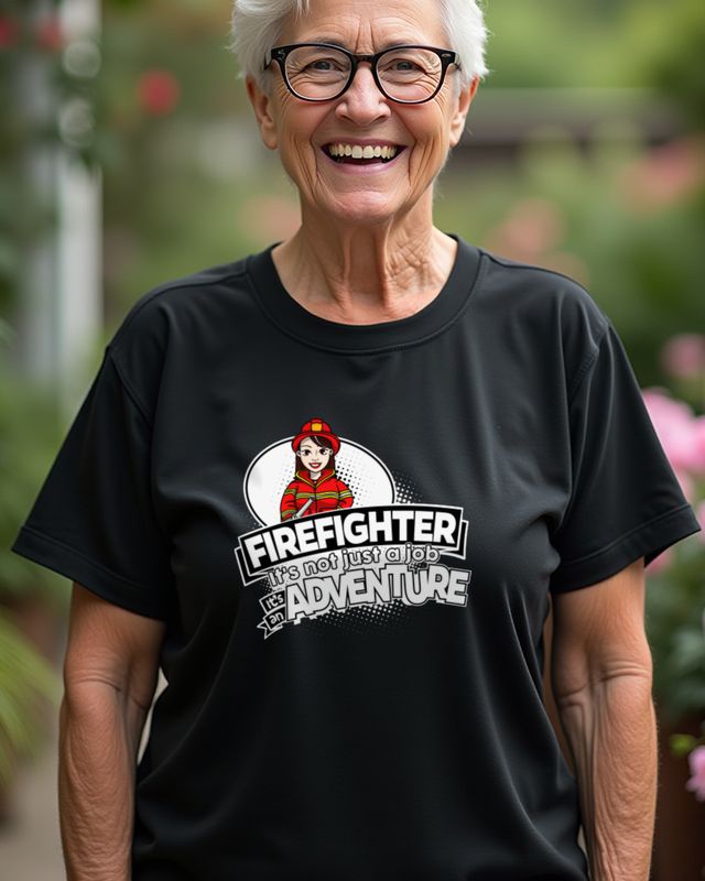 Firefighter Not a Job but an Adventure - Feuerwehrfrau Shirt – T-Shirt