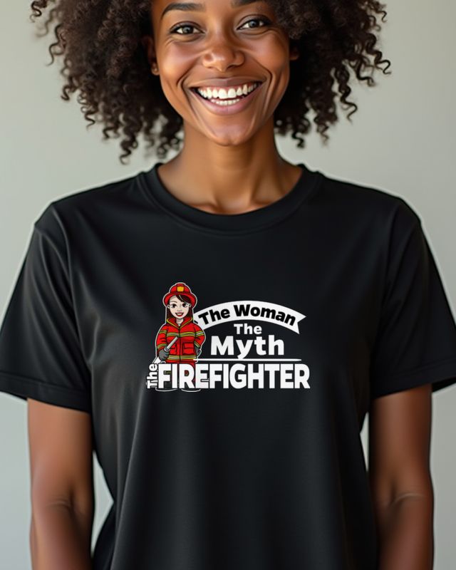 Firefighter The Woman The Myth - Gift for Women Firefighters – T-Shirt