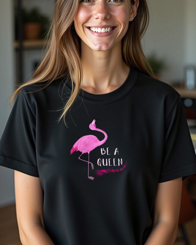 Flamingo - Be a Queen - Pinkes Flamingo Motiv für Frauen