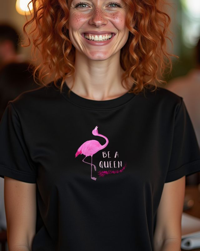 Flamingo - Be a Queen - Pink Flamingo Shirt for Women β T-Shirt