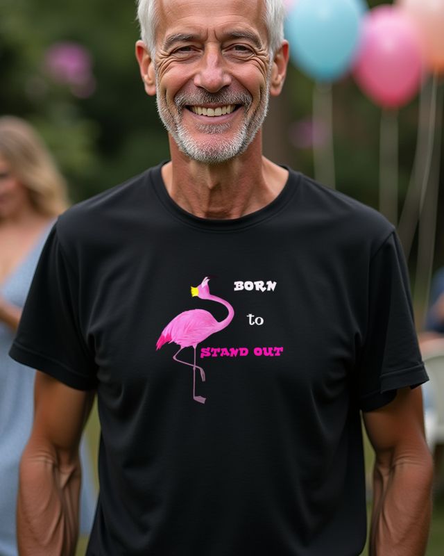Flamingo - Born to Stand Out - Funny Pink Flamingo Tee – T-Shirt