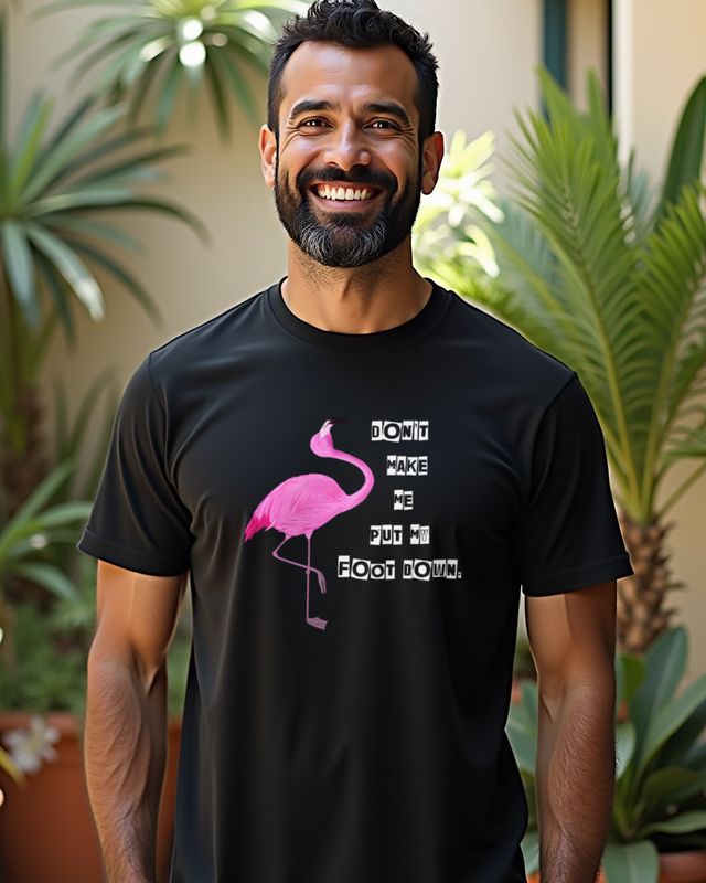 Flamingo - Donβt Make Me Put My Foot Down - Funny Tee