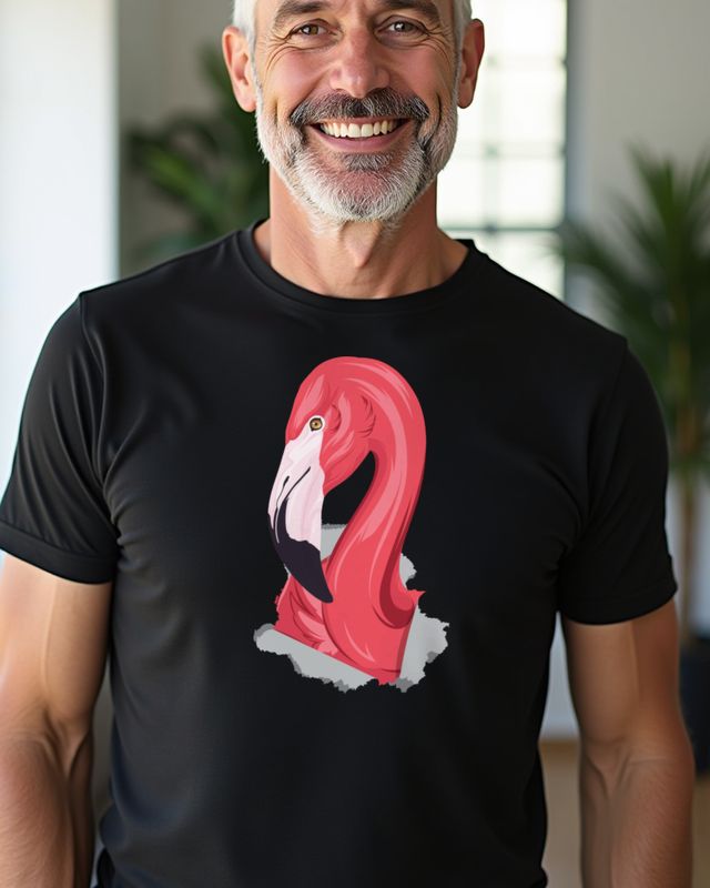 Flamingo Portrait - Pink Flamingo Illustration โ T-Shirt