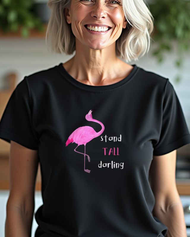 Flamingo - Stand Tall Darling - Confident Flamingo Shirt โ T-Shirt