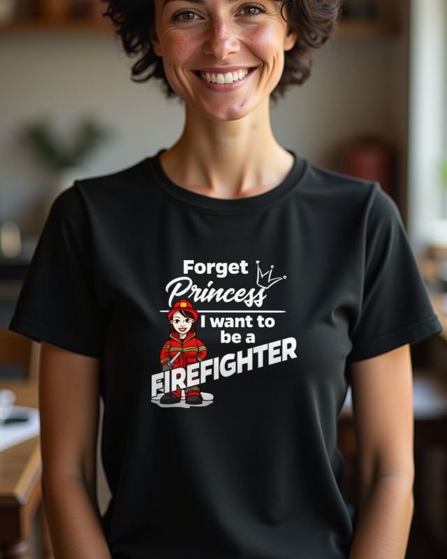 Forget Princess Female Firefighter - Feuerwehrfrau – T-Shirt