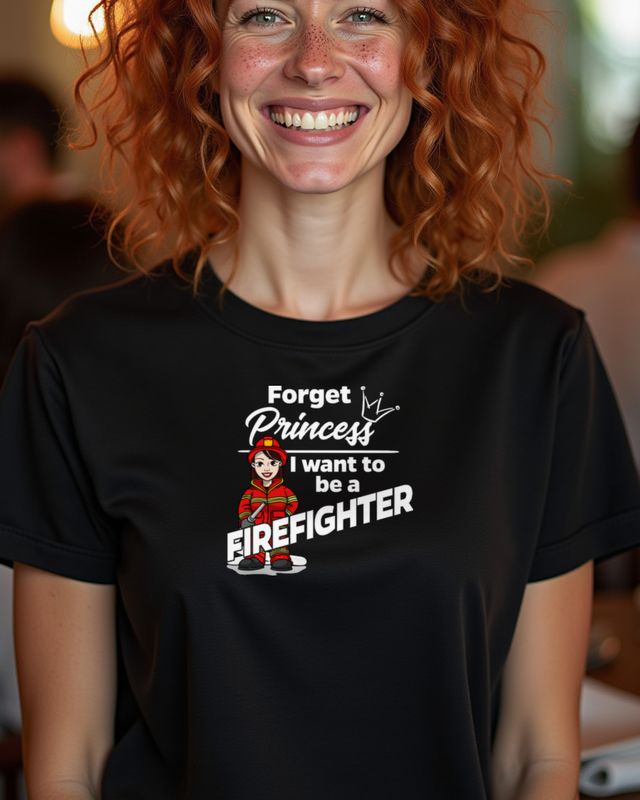 Forget Princess Female Firefighter - Firewoman Gift β T-Shirt