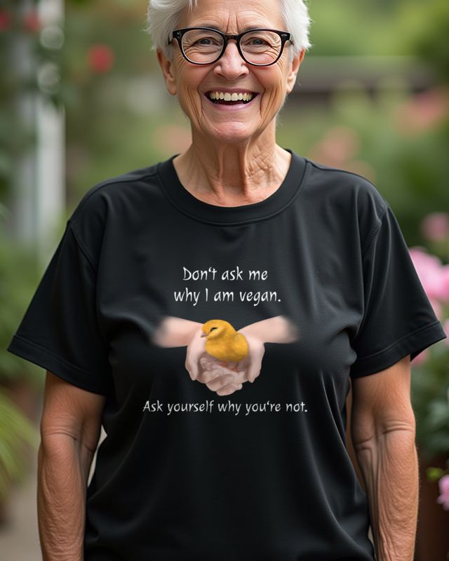 Fragendes Küken - Vegan und Vegetarisch Geschenk – T-Shirt