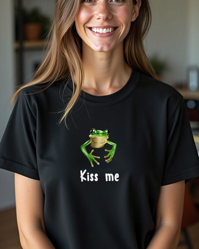 Frosch Kiss me - Lustiges Frosch Motiv Valentinstag