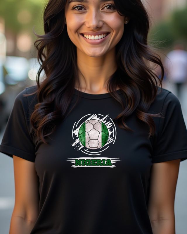 Länderflagge Nigeria - Fan Motiv für Heimatliebe – T-Shirt