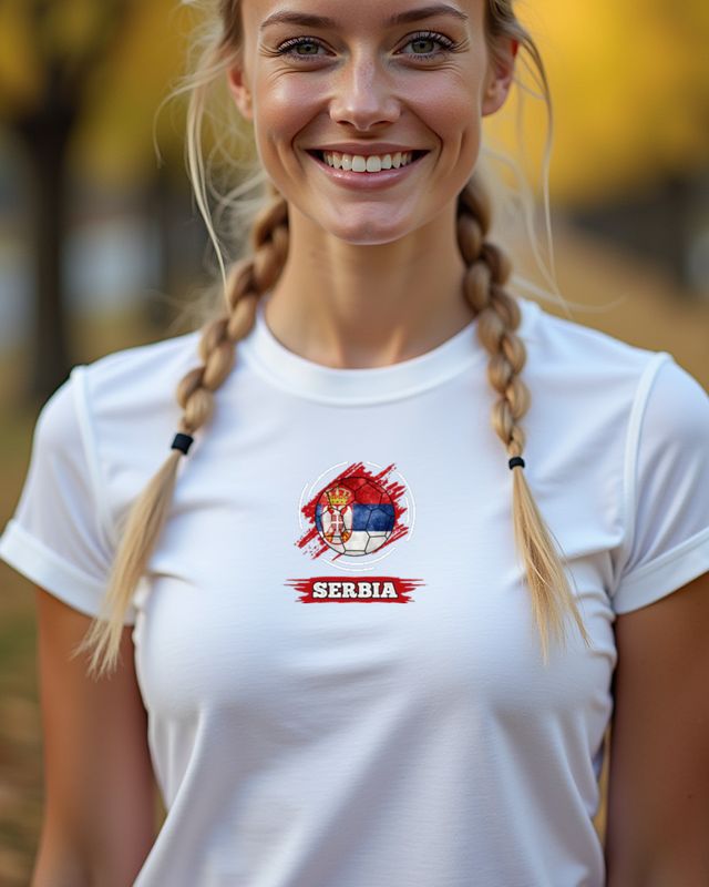 Länderflagge Serbien - Fan Motiv für Heimatliebe – T-Shirt