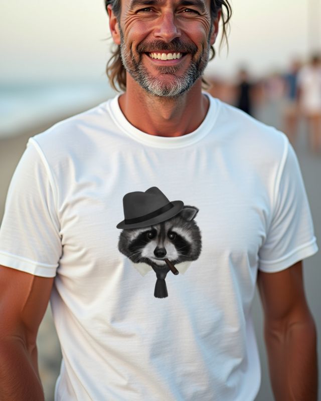 Gangster Raccoon - Funny Mafia Boss of the Trash Can – T-Shirt