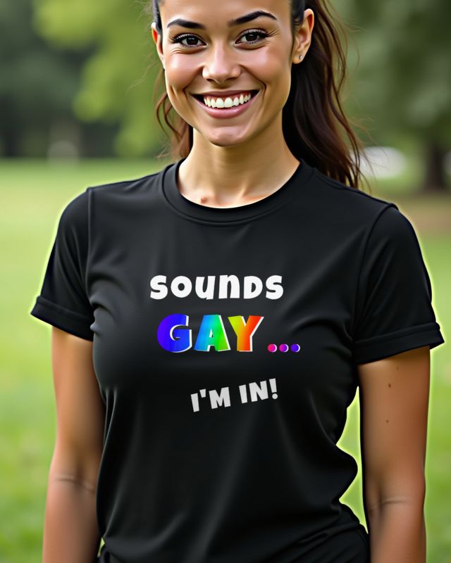 Gay Sounds I Am In - Lustiger Pride Spruch mit Humor – T-Shirt
