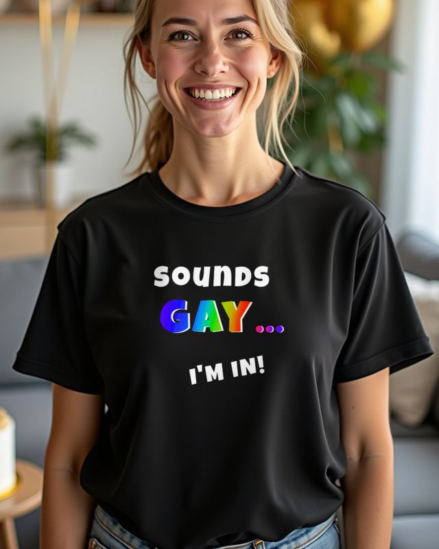 Gay Sounds I Am In - Funny Pride Saying โ T-Shirt