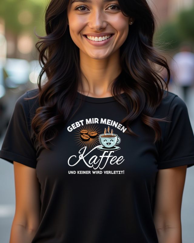 Gebt mir meinen Kaffee - Lustiger Spruch für Morgenmuffel – T-Shirt