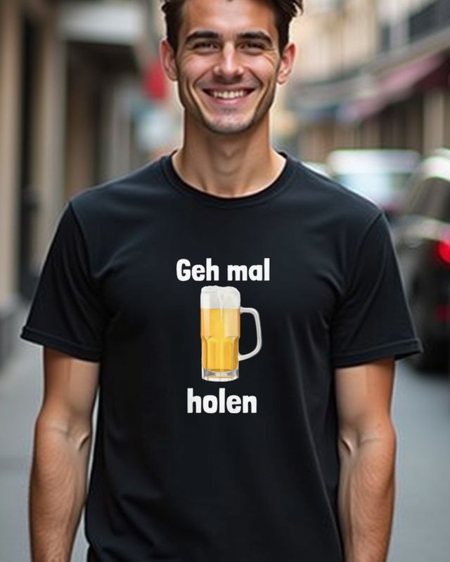 Geh mal Bier holen - Lustiges Bier Shirt für Biertrinker – T-Shirt