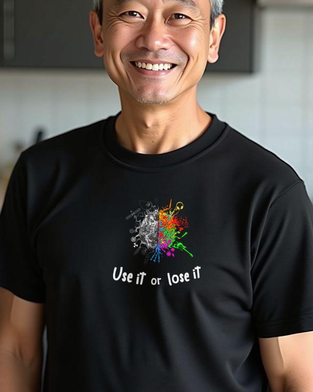 Gehirnhälften Funktionen - Use it or lose it Spruch – T-Shirt