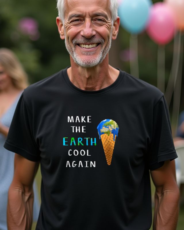 Global Warming Make the Earth Cool Again - Klima Spruch – T-Shirt