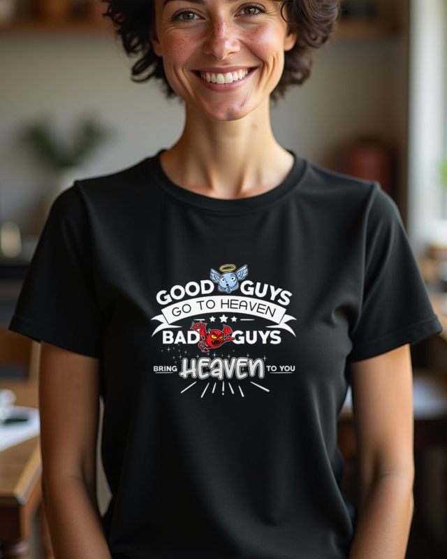 Good Guys go to Heaven Bad Guys bring Heaven - Spruch Shirt – T-Shirt