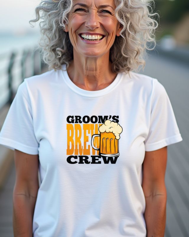 Grooms Brew Crew - Bachelor Party Beer Squad Design – T-Shirt