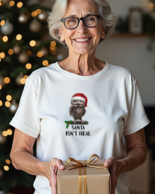Grumpy Christmas Owl - Funny Holiday Grump Design – T-Shirt