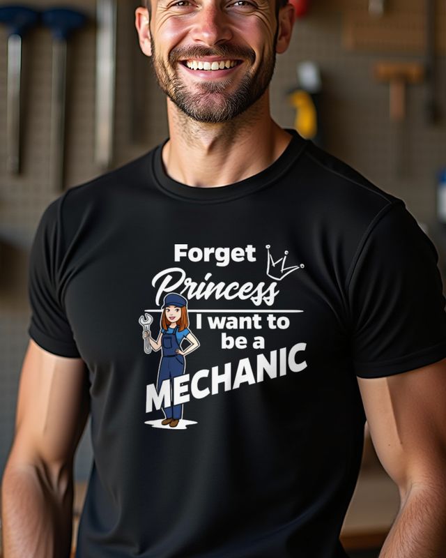 Mechanikerin Forget Princess - Geschenk Schrauberin – T-Shirt