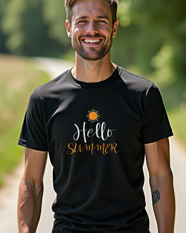 Hello Summer - Sommer Shirt für Sonne Strand und Urlaub – T-Shirt