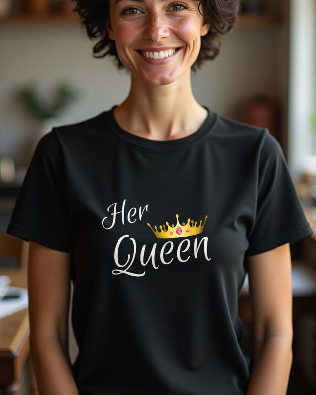 Her Queen - Matching Couple Gift for Her and Her β T-Shirt