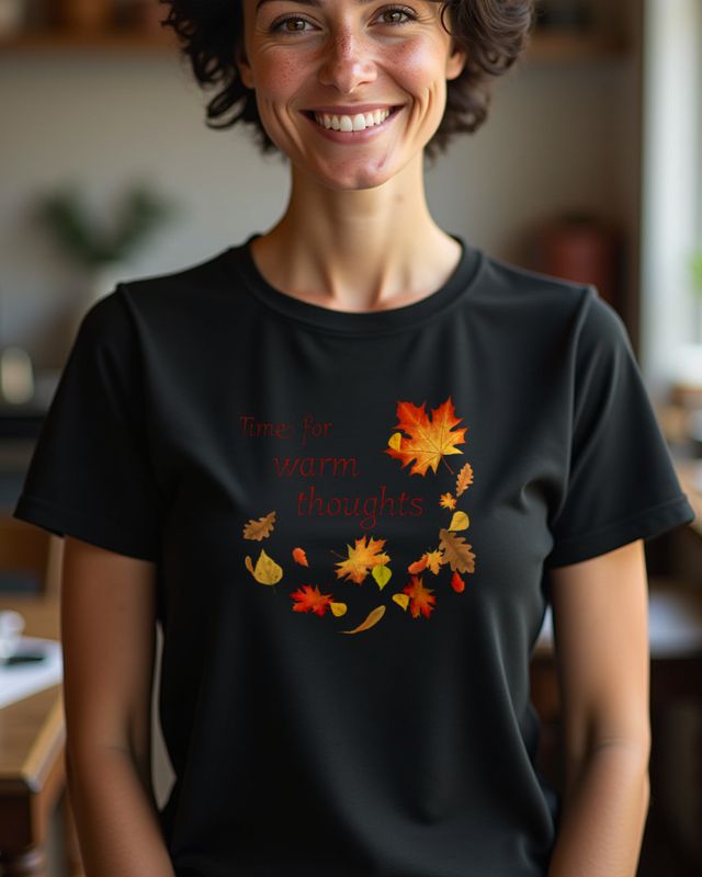 Herbstblätter - Time for warm Thoughts - Herbst Motiv – T-Shirt