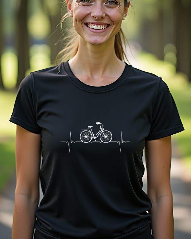 Herzschlag EKG Fahrrad - Citybike Radfahrer Geschenk – T-Shirt