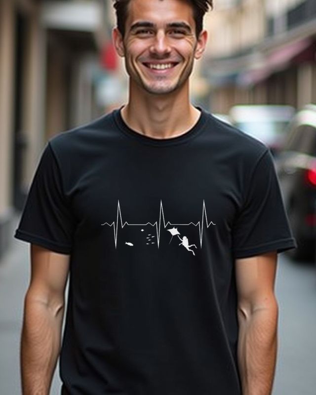 Herzschlag EKG Tauchen - Geschenk für Taucher – T-Shirt