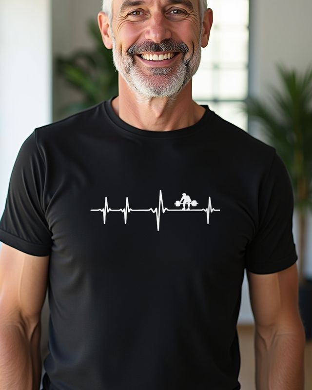 Heartbeat Weightlifting - EKG Shirt for Lifters – T-Shirt