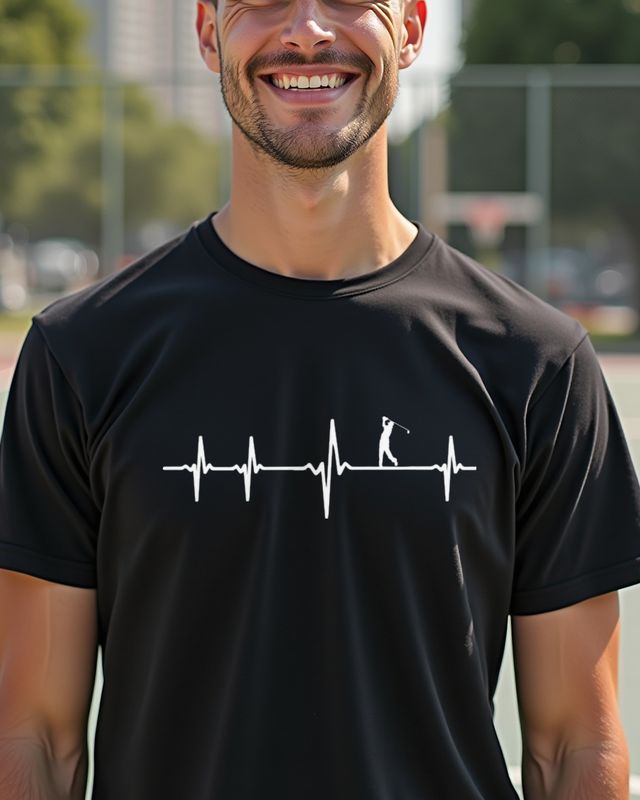 Herzschlag Golf - Geschenk für Golfer und Golferinnen – T-Shirt