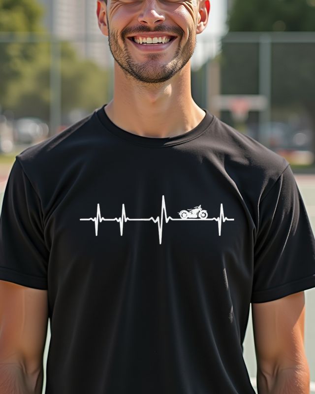 Motorcycle Heartbeat - Gift for Bikers and Riders β T-Shirt