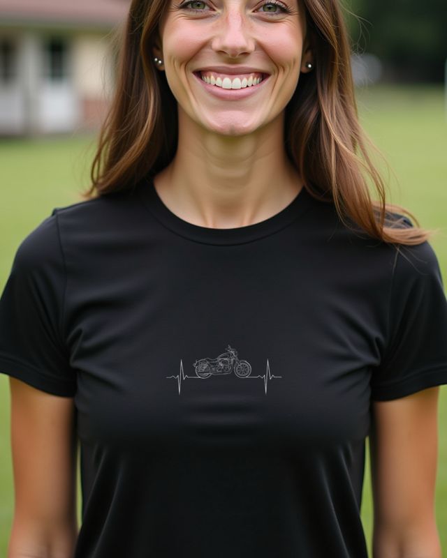 Herzschlag Motorrad - Geschenk für Motorradfahrer – T-Shirt