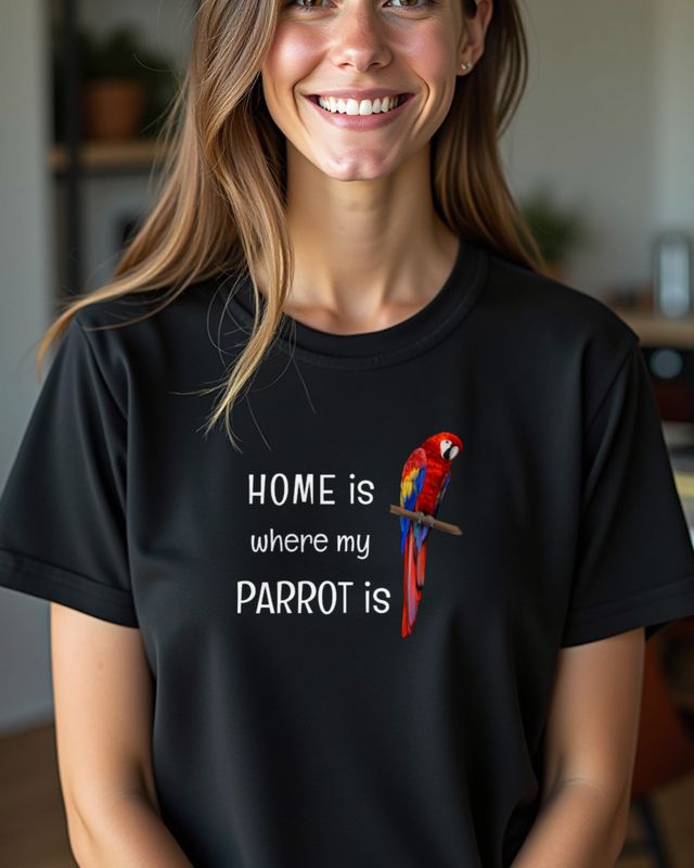 Home Is Where My Parrot Is - Parrot Lover Gift โ T-Shirt