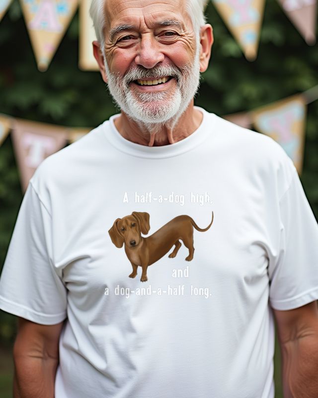 Dackel und ein halber Hund - Lustiges Dackel Motiv – T-Shirt