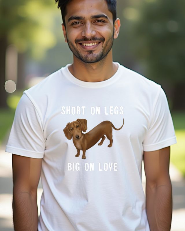 Big on Love Short on Legs - Dackel Geschenk – T-Shirt