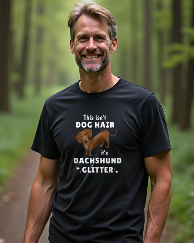 Dackel im Glitzer Look - Geschenk für Dackel Fans – T-Shirt