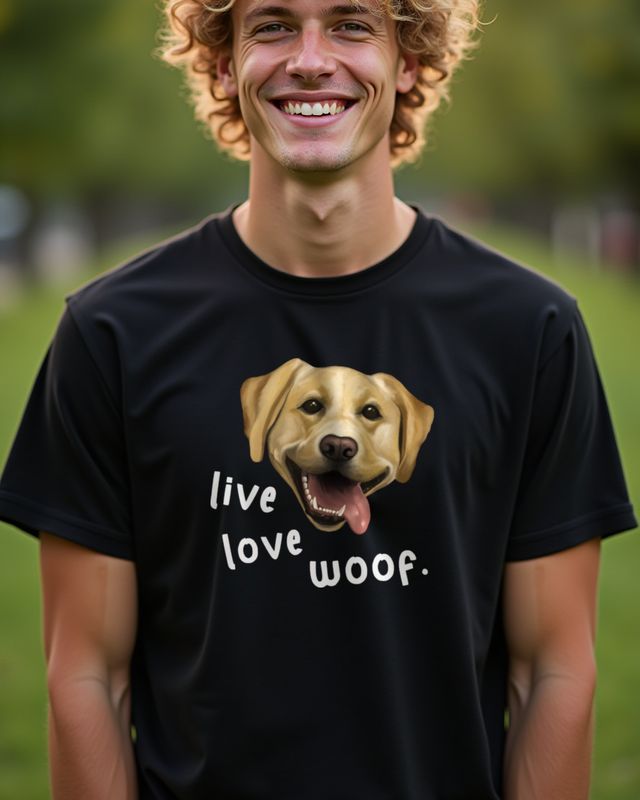 Labrador Live Love Woof - Geschenk für Hundefreunde – T-Shirt
