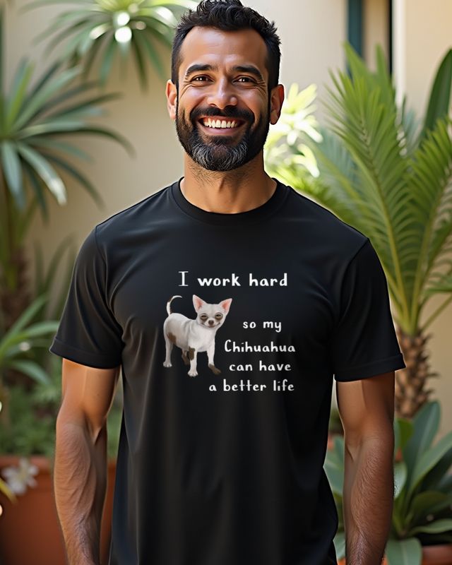 Chihuahua Work Hard - Lustiges Geschenk für Hundebesitzer – T-Shirt