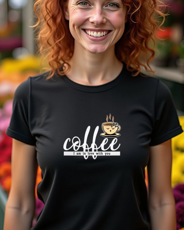 I am in love with Coffee - Kaffee Liebe Spruch – T-Shirt