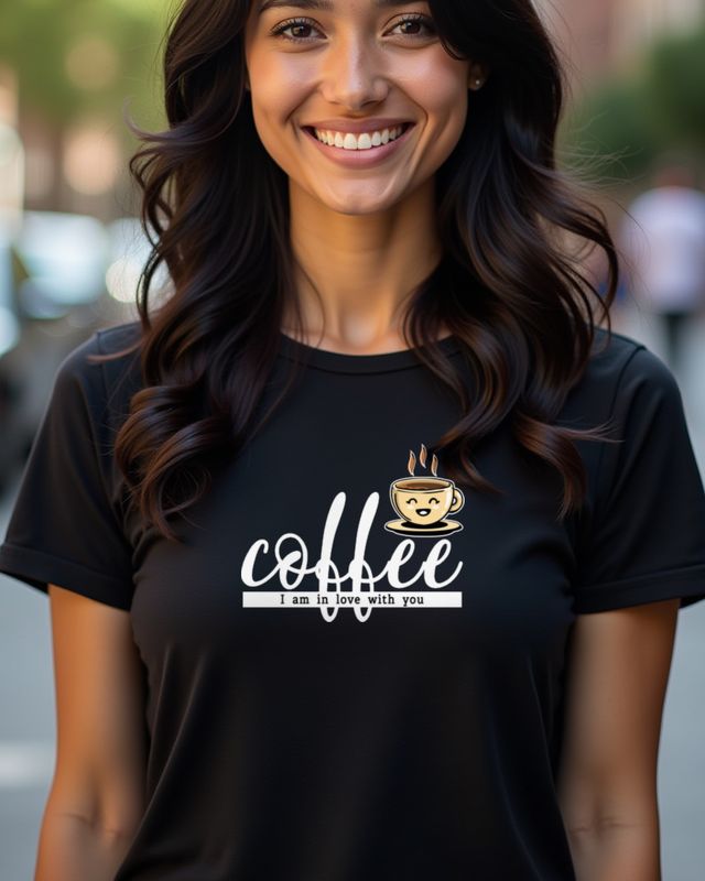 I am in love with Coffee - Kaffee Liebe Spruch Geschenk – T-Shirt