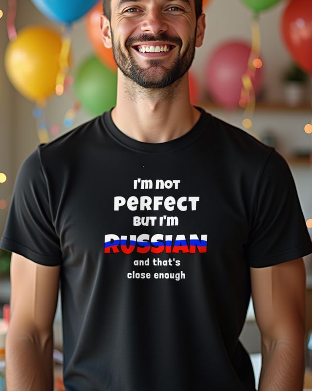 Not Perfect But Russian Close Enough - Lustiger Spruch – T-Shirt