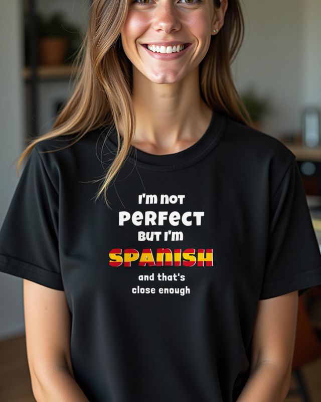 Not Perfect But Spanish Thatβs Close Enough - Funny Spain β T-Shirt