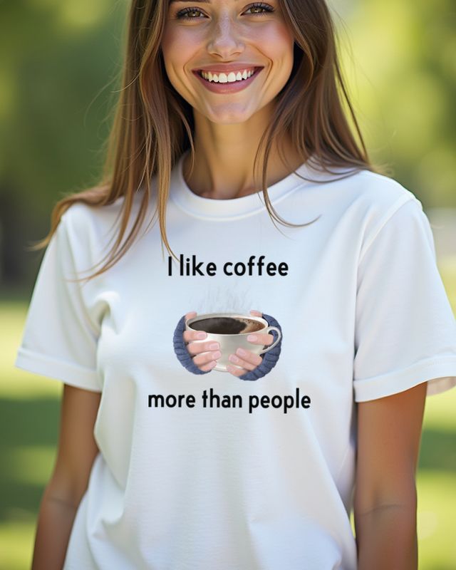 I Like Coffee More Than People - Funny Introvert Gift β T-Shirt