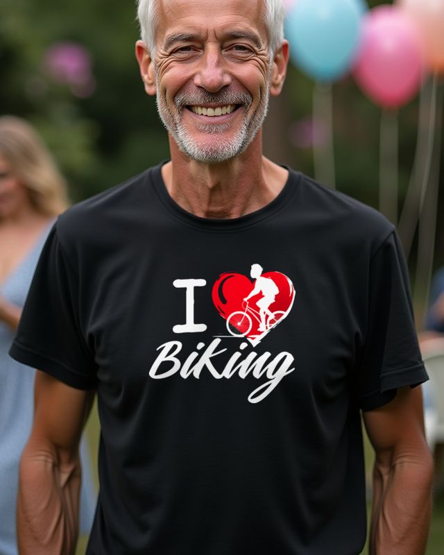 I Love Biking - Heart Bicycle Lover Cycling Gift – T-Shirt
