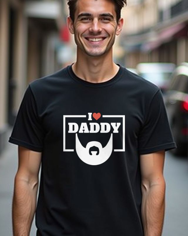 I love Daddy - Bart Motiv für Papa – T-Shirt