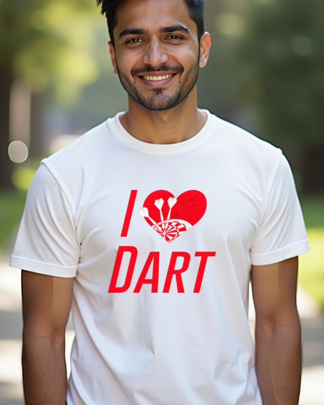 I Love Dart - Heart Design Gift for Darts Players โ T-Shirt