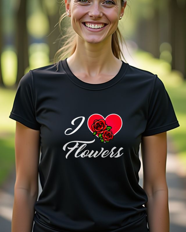 I love Flowers - Geschenk für Blumenliebhaber und Gärtner – T-Shirt