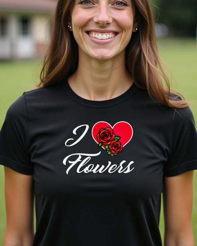 I love Flowers - Geschenk für Blumenliebhaber und Gärtner – T-Shirt